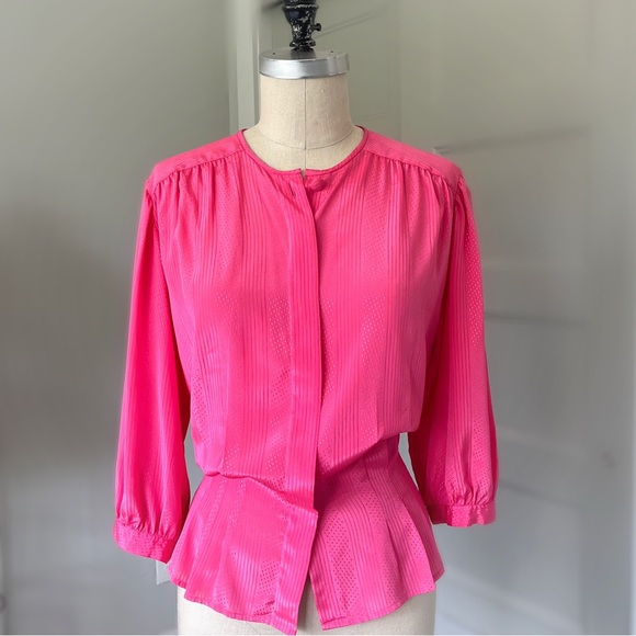 1980’s Jacquard Blouse - Picture 1 of 9